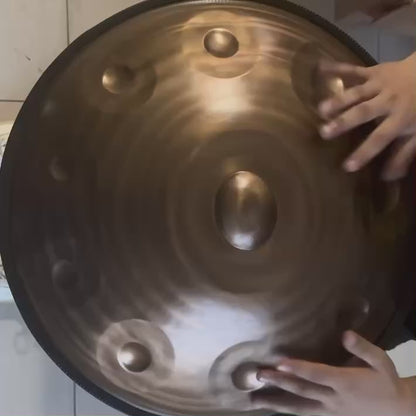 D Minor Ember Handpan Drum - 10 Notes for All Levels